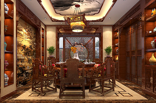 甘南温馨雅致的古典中式家庭装修设计效果图