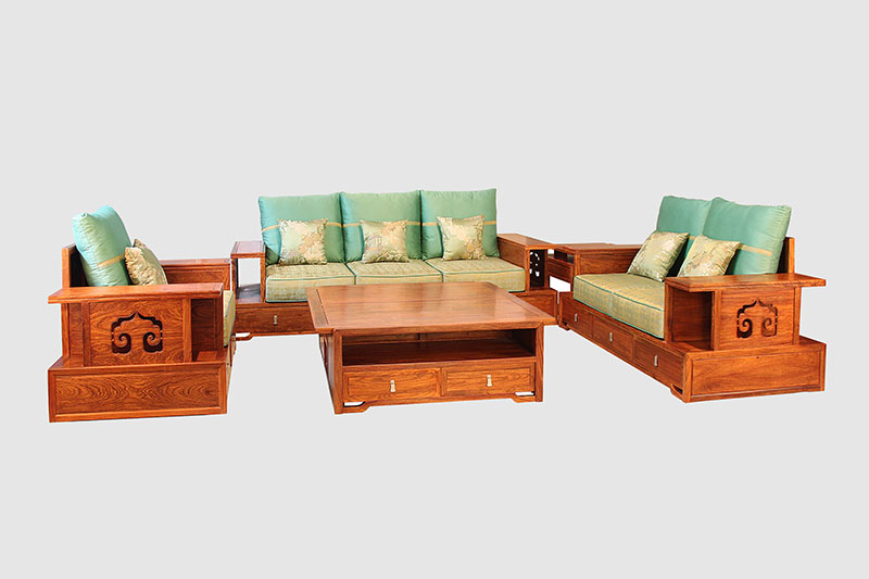 甘南中式实木沙发简直太美了